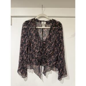 Vintage ICE Blouse Womens Large Whimsy Feminine Fairy Y2k Romantic Whimsigoth